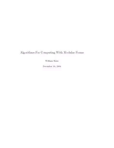 خرید و دانلود نسخه کامل کتاب Algorithms for Computing with Modular Forms