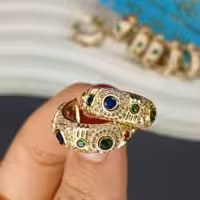گوشواره دایره کوچک نگین دار مارک fashion