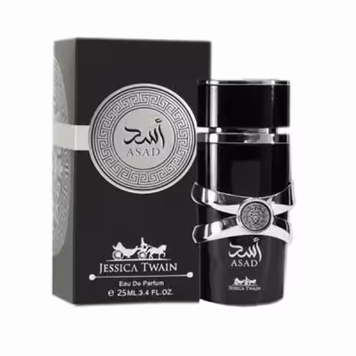 عطر کوچک مردانه جسیکا JESSICA TWAIN رایحه اسد ASAD حجم 25 میلی لیتر