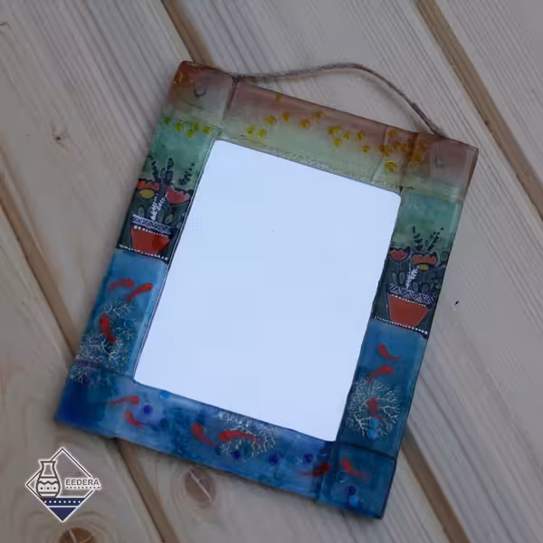 آینه دیواری گلس طرح دو