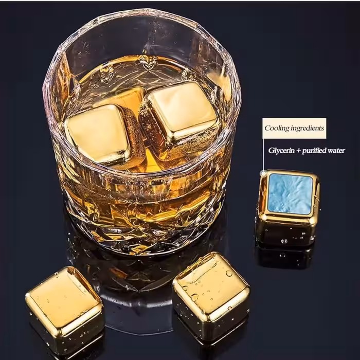 قالب یخ استیل 4 عددی مکعبی