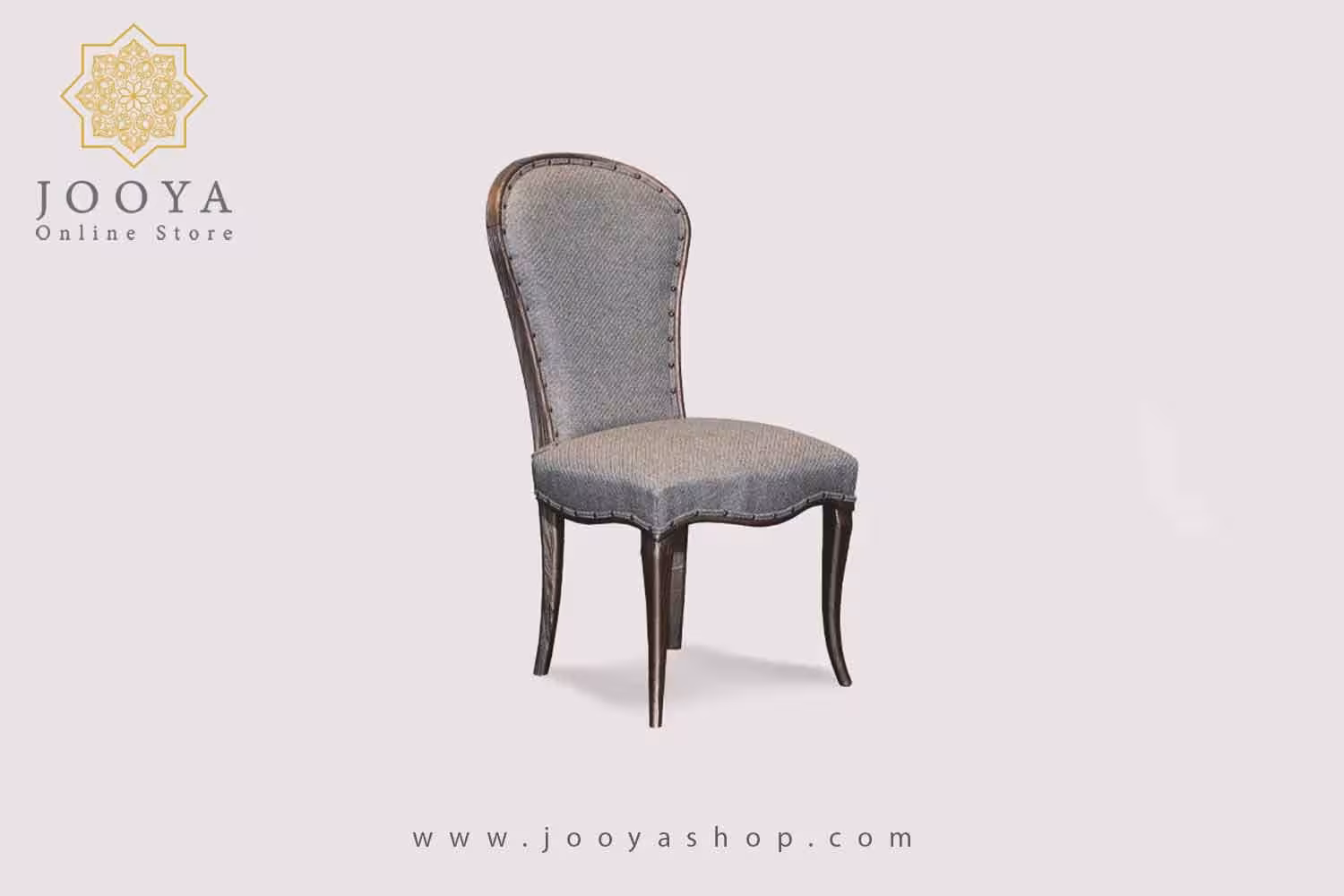 صندلی چوبی نئوکلاسیک لنا طوسی‌ خاکی