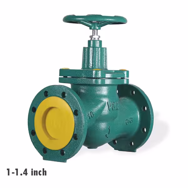 شیر فلکه وگ امید گلستان سوزنی زبانه استیل 180 درجه PN16 1-1.4 inch