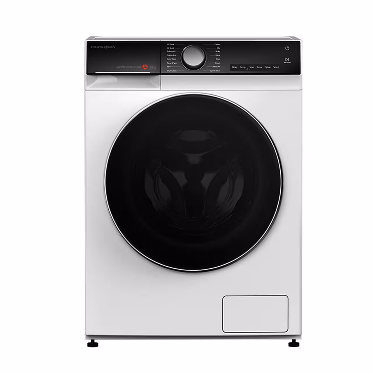 ماشین لباسشویی پاکشوما مدل TFU-85402 WT ظرفیت 8 کیلوگرم