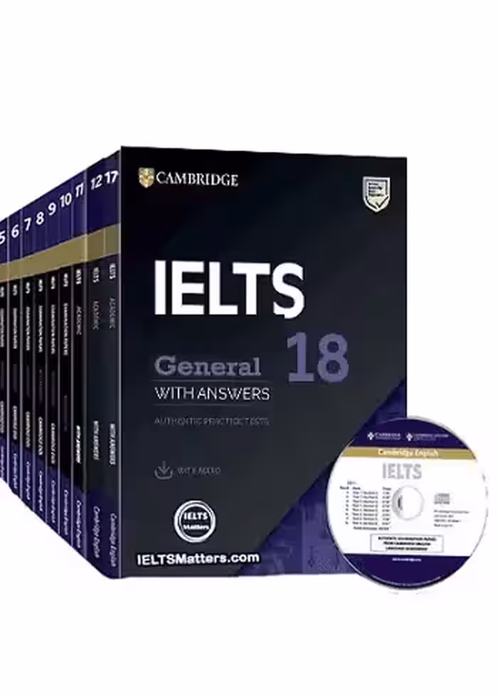 مجموعه 18 جلدی آیلتس کمبریج جنرال | کتاب انگلیسی IELTS Cambridge pack