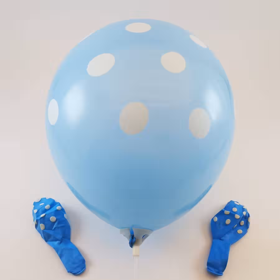 بادکنک آبی آسمانی خالدار سفید (10 اینچی)