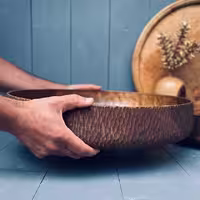 ظرف چوبی پذیرایی گردو کد 0995