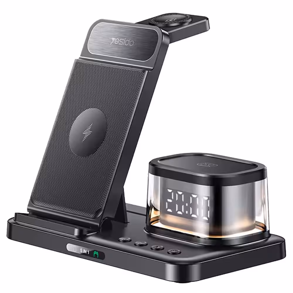 شارژر وایرلس 5IN1 20W یسیدو YESIDO DS23 مخصوص سامسونگ