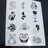 شابلون طراحی چهره و صورت  کودک و تتو و نقاشی