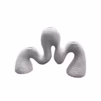 جاشمعی مدل مدرن مینیمال موج دار خمیده تکسچری مناسب برای شمع مخروطی