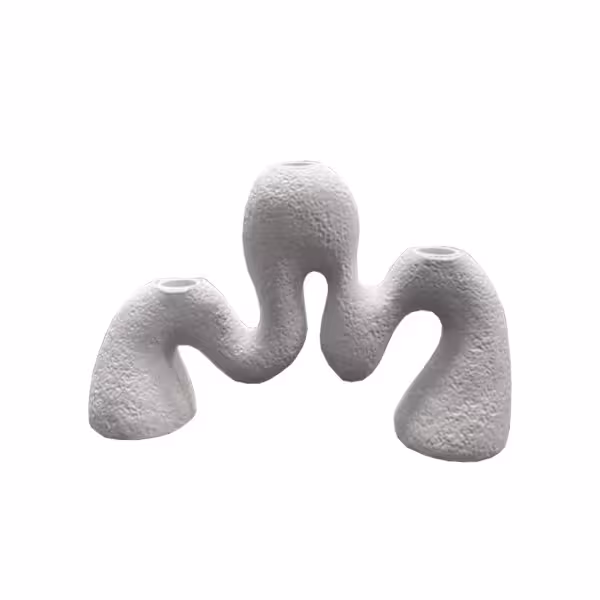 جاشمعی مدل مدرن مینیمال موج دار خمیده تکسچری مناسب برای شمع مخروطی