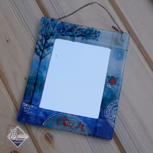 آینه دیواری گلس طرح یک