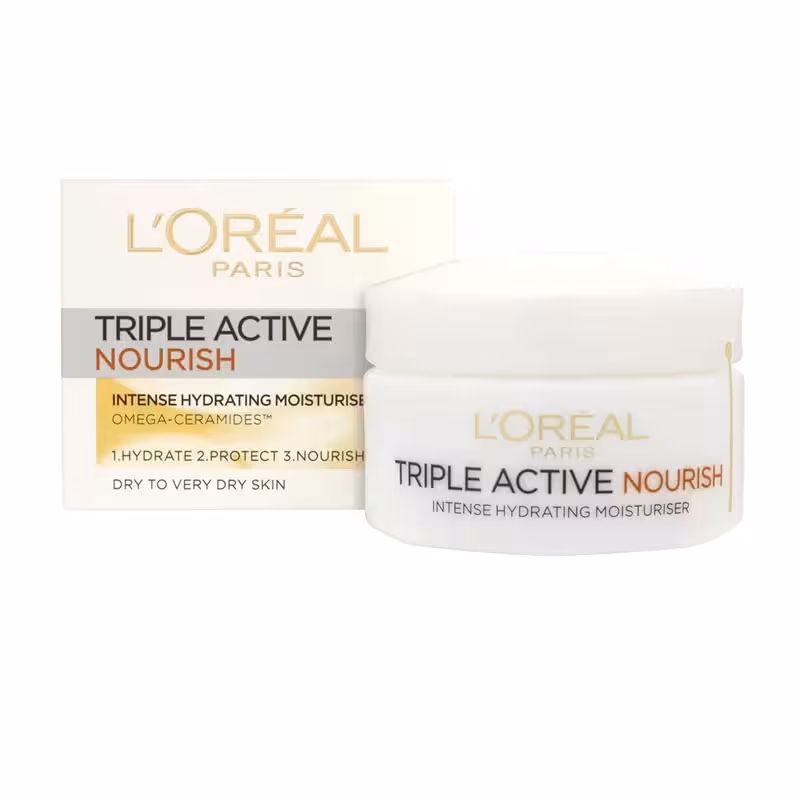کرم لورال آبرسان پوست خشک و خیلی خشک L ‘Oréal Triple Active Nourish Intense Moisturizing Cream