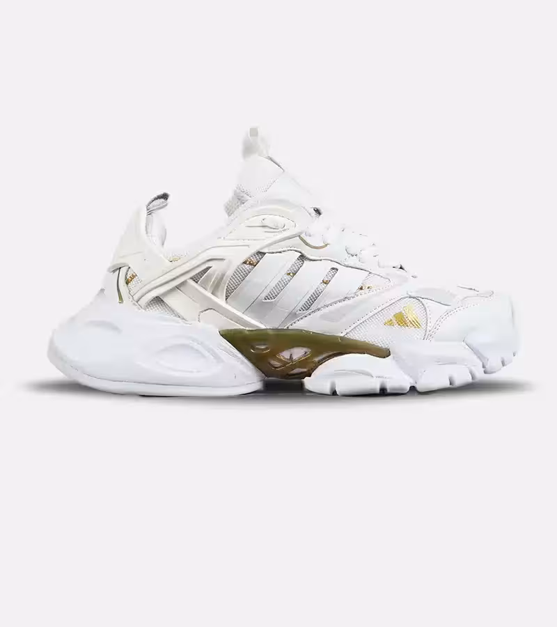 کفش کتانی مردانه و زنانه سفید طلایی ADIDAS performance x9000l4 مدل 7475