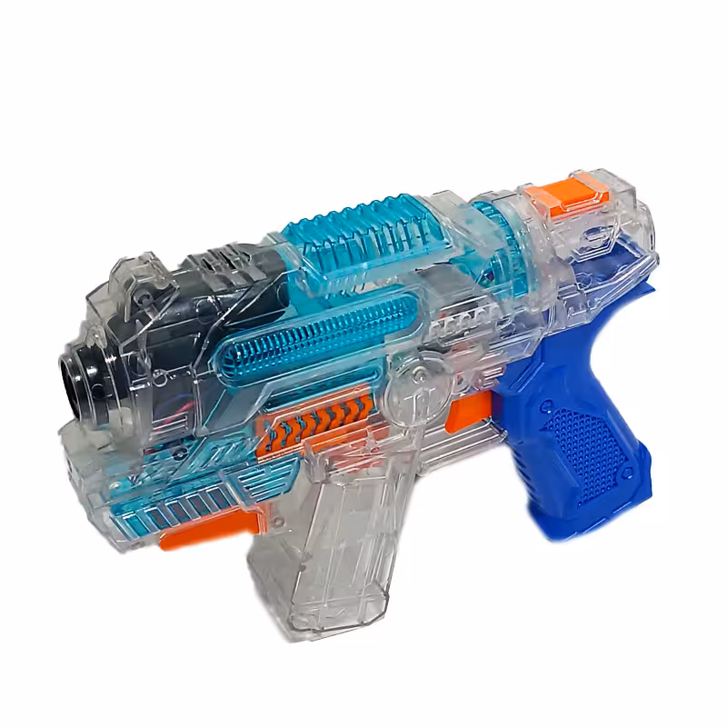 اسباب بازی تفنگ حباب ساز چراغدار موزیکال کریستالی