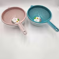 ست آبکش و لگن پلاستیکی دسته دار مدل Strainer برند Hobby Life ترکیه