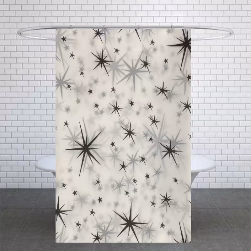 پرده حمام کد PH376 سایز 180x200 سانتی متر | کالا مکس