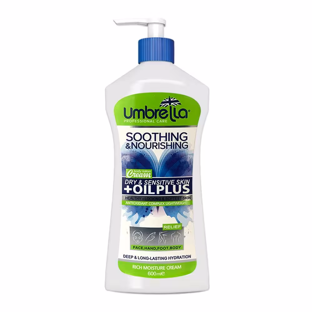 کرم مرطوب کننده پمپی اویل پلاس پوست خشک و حساس آمبرلا