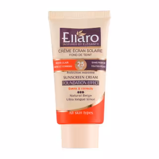 کرم ضد آفتاب رنگی الارو مدل بژ طبیعی SPF25 حجم 40 میل