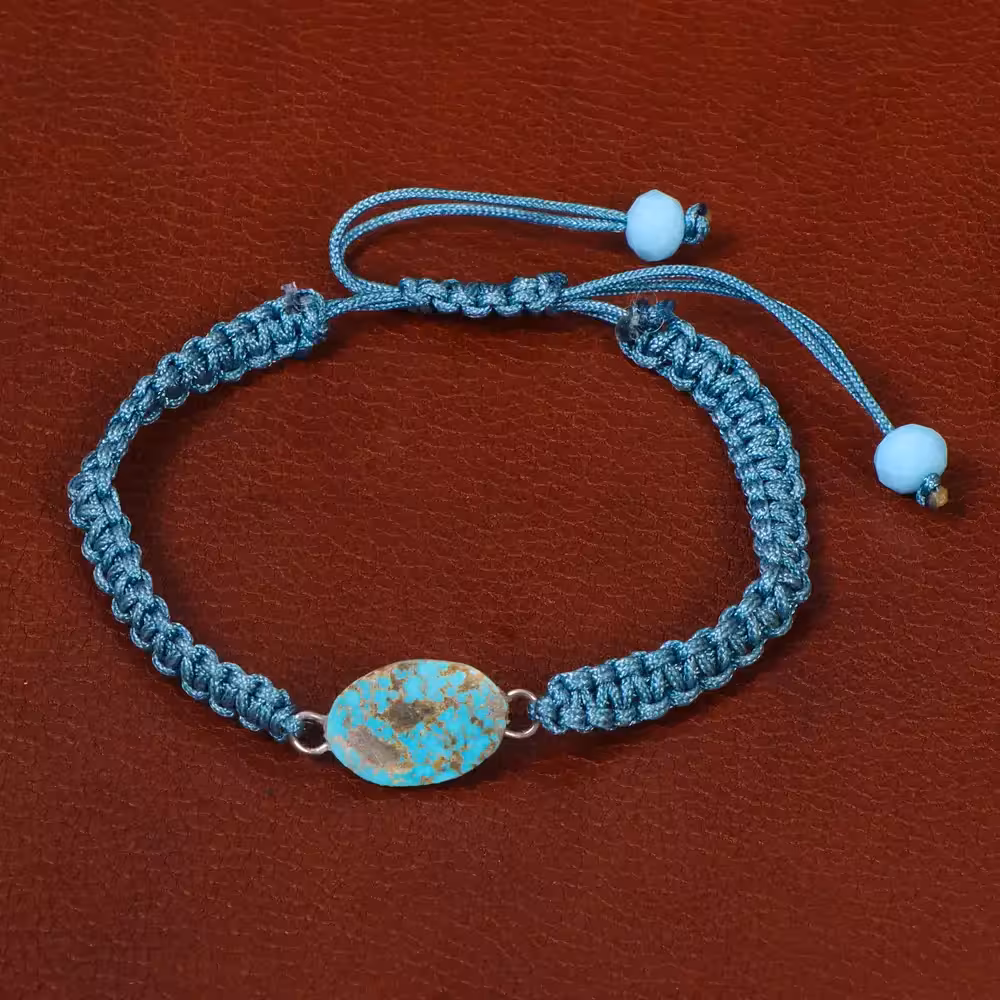 دستبند فیروزه زنانه کد 30500 - جواهری مشاهیر