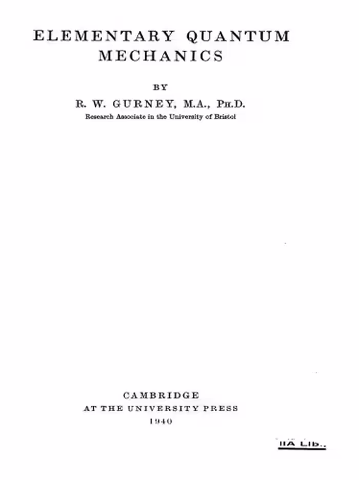 خرید و دانلود نسخه کامل کتاب Elementary Quantum Mechanics.