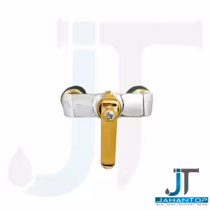 شیر توالت اهرمی کروم طلایی آریانا (مدل ونیز)