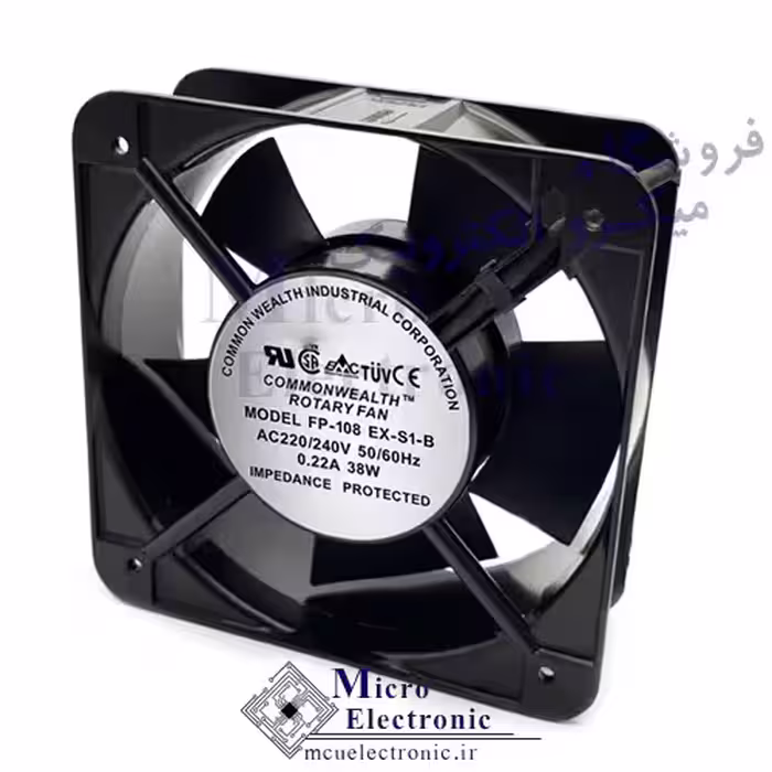 فن بلبرینگی 220v 15×15 قطر 5 15 در 15