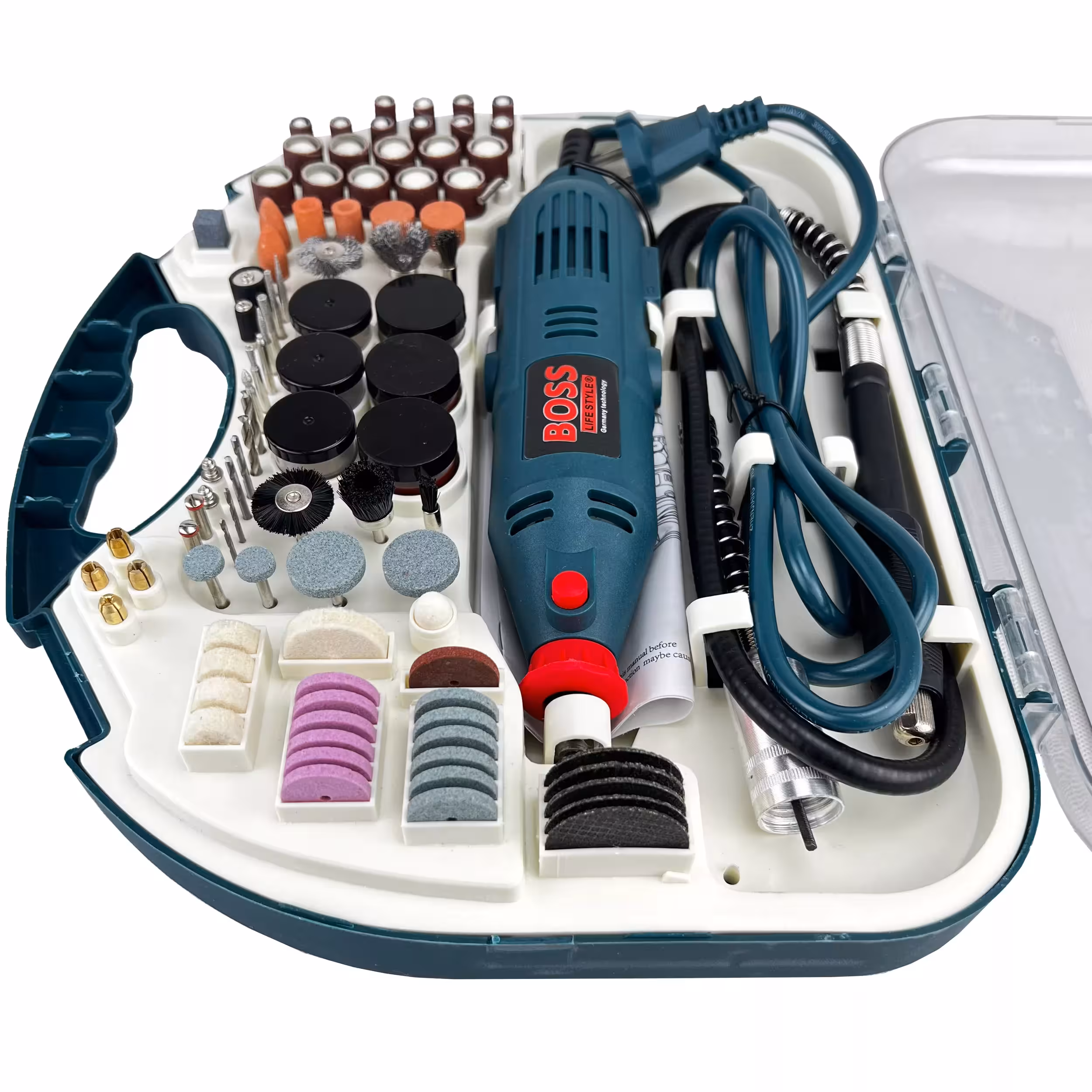 فرز انگشتی مینیاتوری و حکاکی باس مدل DIE-GRINDER مجموعه 200 عددی