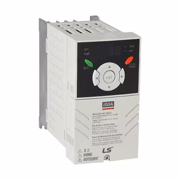 درایو (اینورتر) تکفاز SV008IG5A-2 سری IG5A-2 توان 0/75 کیلووات LS اقتصادی با کاربری نیم سنگین