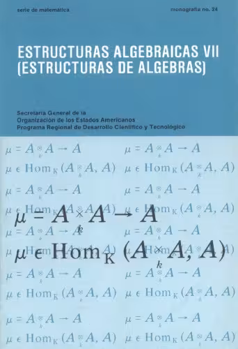 خرید و دانلود نسخه کامل کتاب Estructuras algebraicas VII (Estructuras de álgebras)
