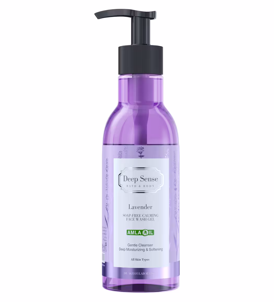 ژل شستشوی صورت لوندر دیپ سنس مناسب انواع پوست 250 میلی لیتر Deep Sense Lavender Face Wash Gel 250 Ml