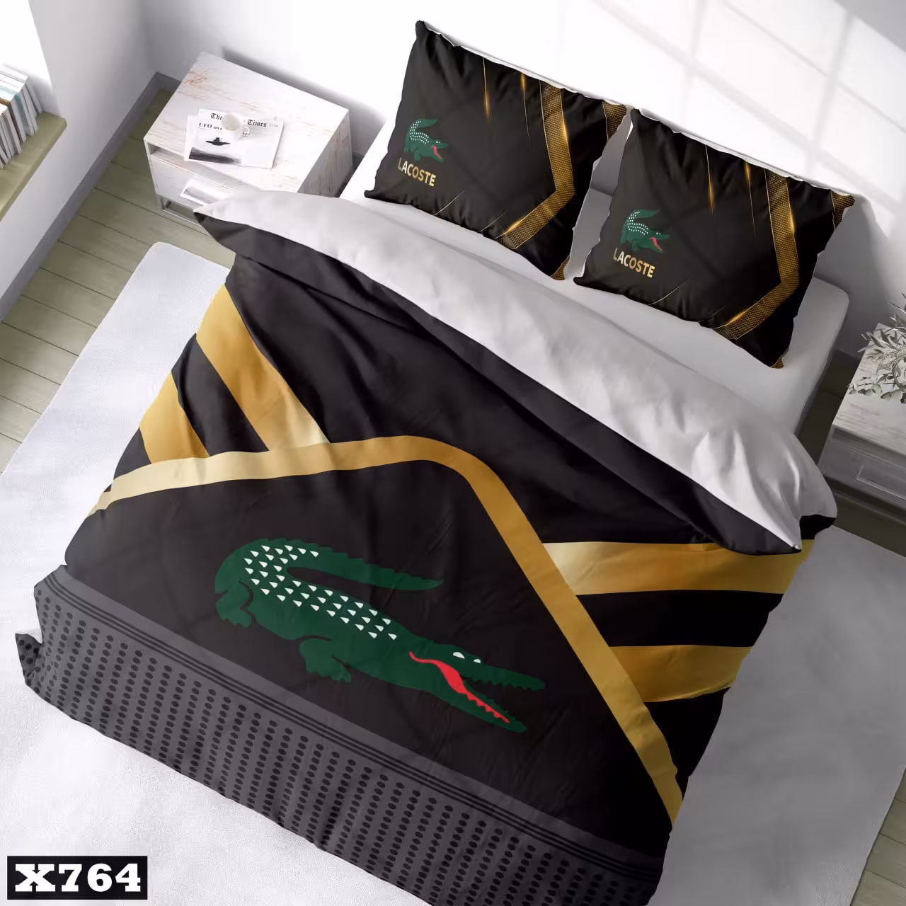 روتختی تکنفره اسپرت طرح لاگوست برواگالری با جنس نخ پنبه و کیفیت و دوخت درجه یک