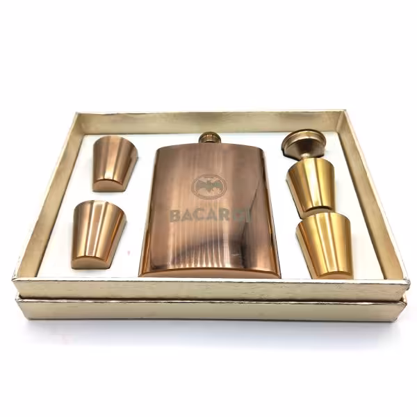 ست قمقمه جیبی چهار شات 270cc مسی کد