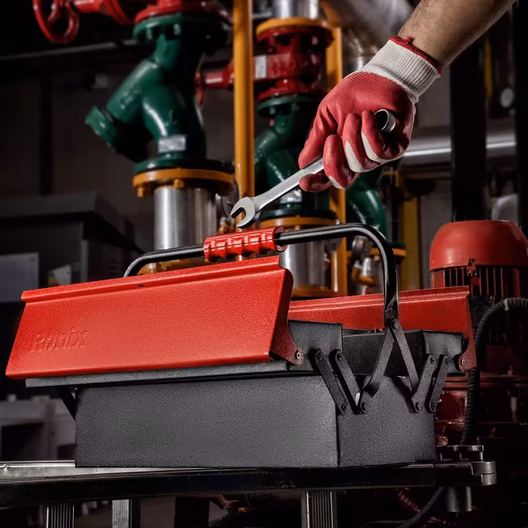 جعبه ابزار فلزی اتوماتیک 40 سانتی متر 2 طبقهRH-9172