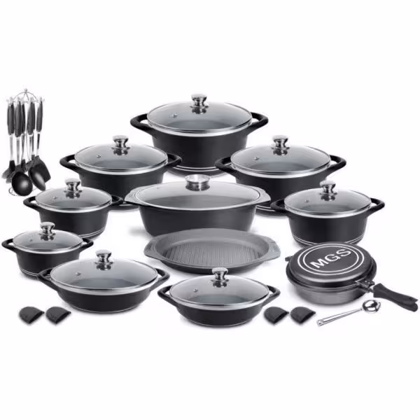 سرویس قابلمه 33 پارچه MGSگرانیتی طرح ایتالیا B0011     B