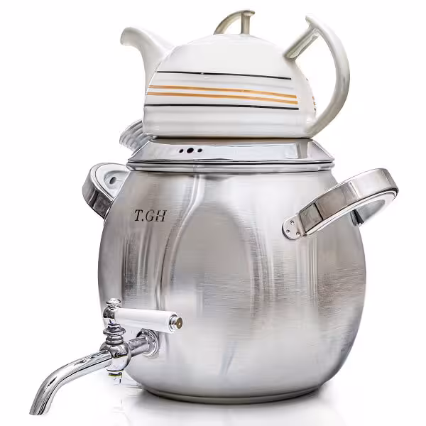 کتری قوری قیطاسی 6 لیتری مدل 9020 مات کف چدن