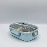 ظرف غذا - لانچ باکس دو قسمتی آبی 8501
