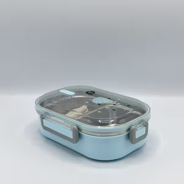 ظرف غذا - لانچ باکس دو قسمتی آبی 8501
