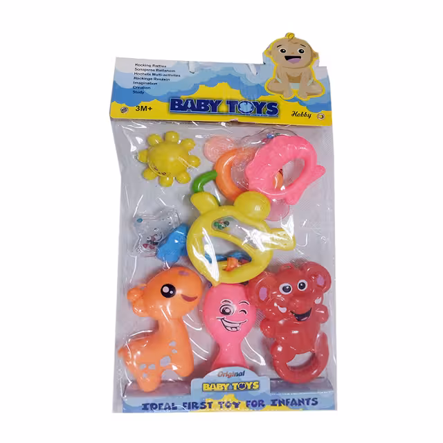 ست جغجغه مدل حیوانات بسته 8 عددی کد 818