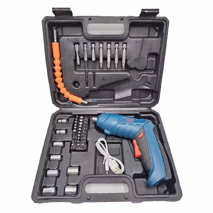 دریل پیچ گوشتی شارژی باس مدل LIFE_STYLE مجموعه 47 عددی