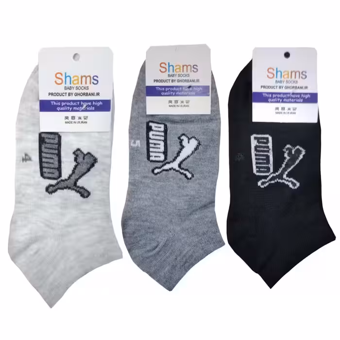 جوراب پسرانه مدل 3-18 مچی نانو پنبه مجموعه 3 عددی