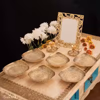 ست هفت سین برنجی طلایی کد 1032