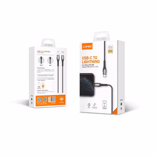 کابل تایپ سی به تایپ سی الدینیو 68وات مدل LC441C to C