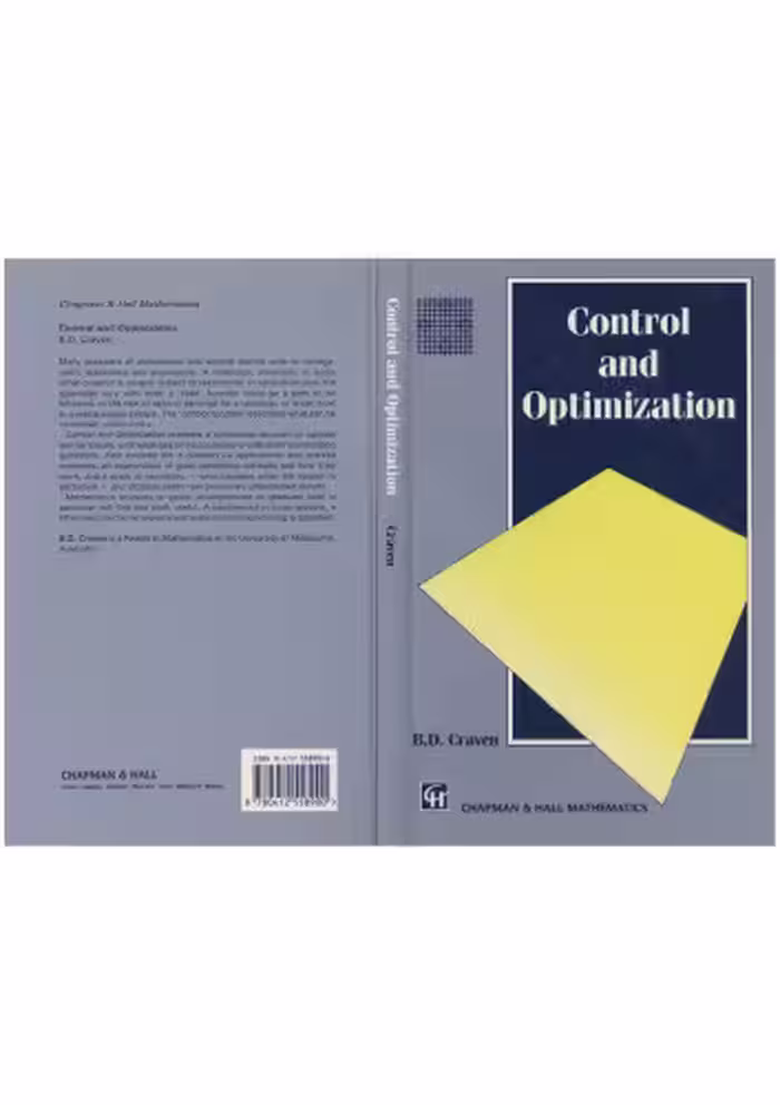 خرید و دانلود نسخه کامل کتاب Control and Optimization (Applied Mathematics and Mathematical Computation Series)