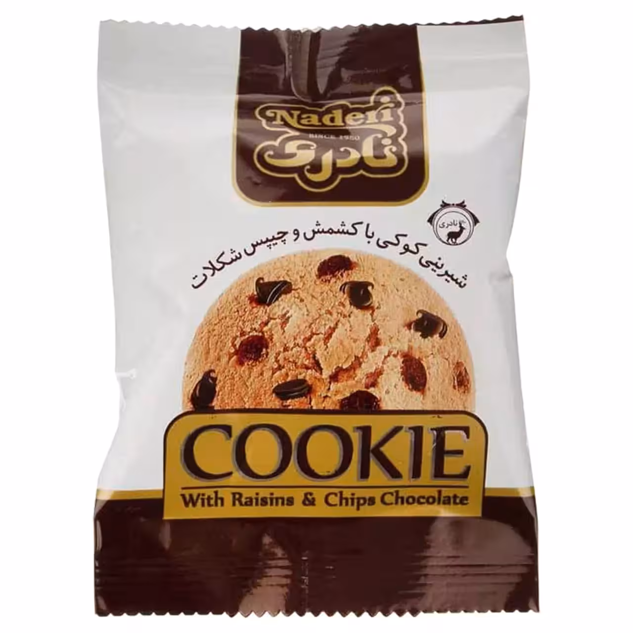 کوکی کشمش و چیپس کاکائویی نادری – 30 گرم