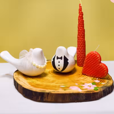  مجسمه سرامیکی مدل پرنده طرح داماد کد A52