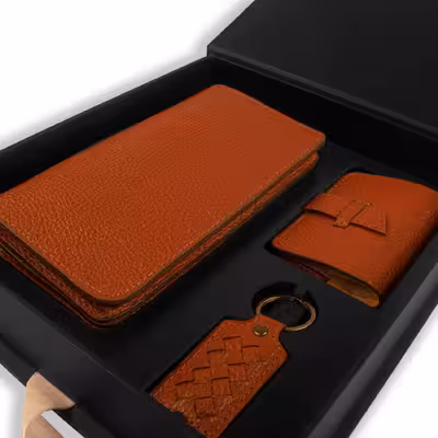 ست هدیه چرم عطارد مدل چرم طبیعی کد A37