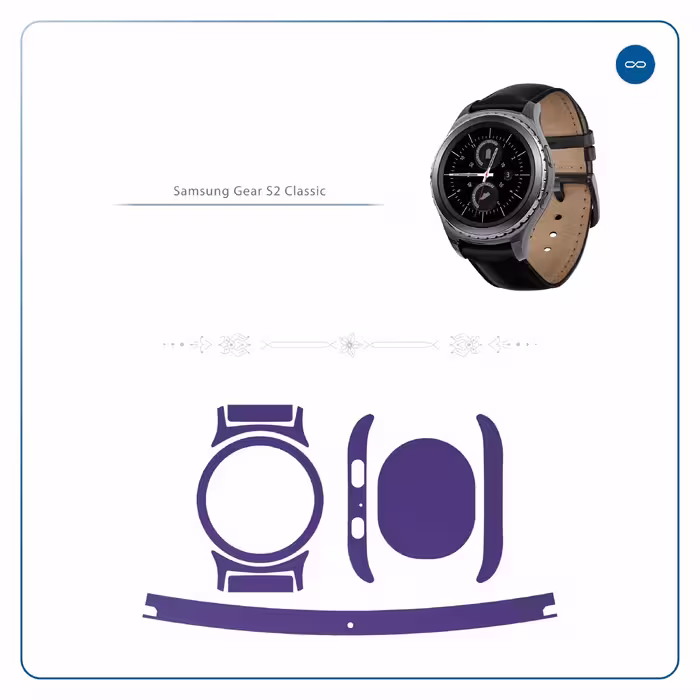 برچسب ماهوت طرح Matte-BlueBerry مناسب برای ساعت هوشمند سامسونگ Galaxy Gear S2 Classic