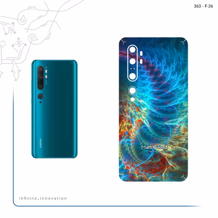 برچسب پوششی ماهوت مدل Mathematical Geometric Shape 1 مناسب برای گوشی موبایل شیائومی Mi Note 10