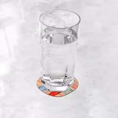 زیر لیوانی ترمه طراحان ایده مدل جهان کوچک من کد trm108 بسته 6 عددی